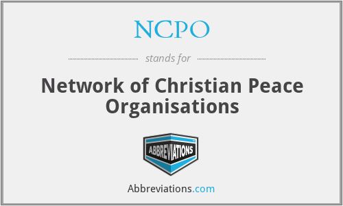 NCPO - Network of Christian Peace Organisations