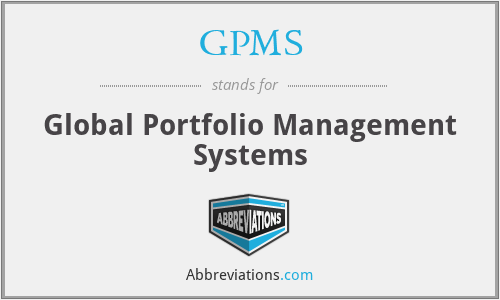 GPMS - Global Portfolio Management Systems
