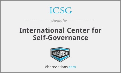 ICSG - International Center for Self-Governance