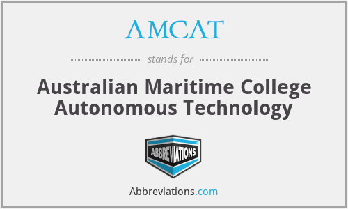 AMCAT - Australian Maritime College Autonomous Technology