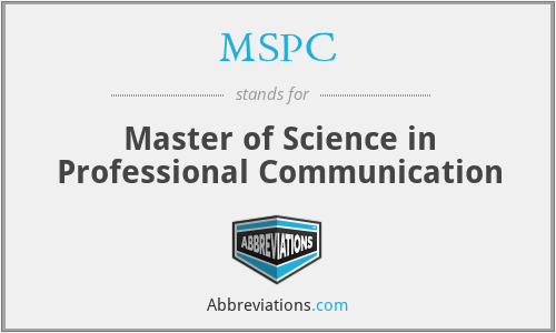 MSPC - Master of Science in Professional Communication