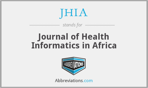JHIA - Journal of Health Informatics in Africa