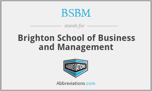 BSBM - Brighton School of Business and Management