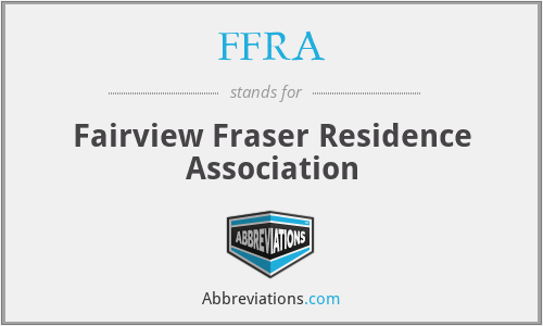 FFRA - Fairview Fraser Residence Association