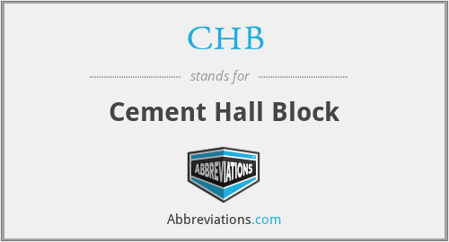 CHB - Cement Hall Block