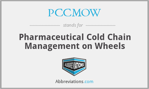 PCCMOW - Pharmaceutical Cold Chain Management on Wheels