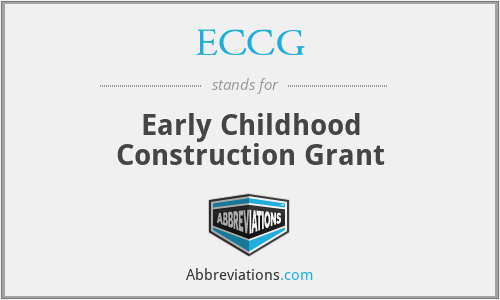 ECCG - Early Childhood Construction Grant