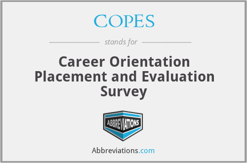COPES - Career Orientation Placement and Evaluation Survey