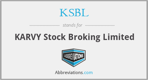 KSBL - KARVY Stock Broking Limited
