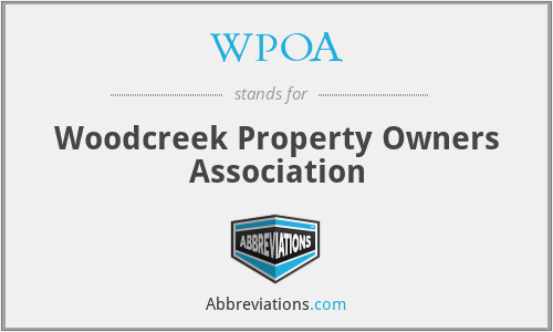 WPOA - Woodcreek Property Owners Association