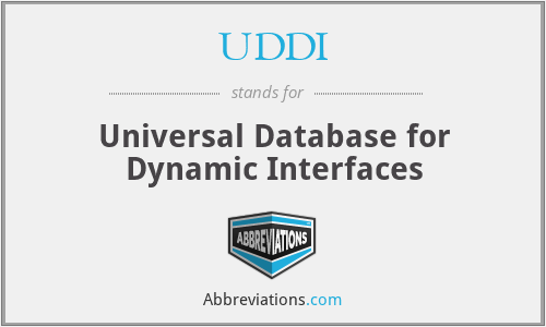 UDDI - Universal Database for Dynamic Interfaces
