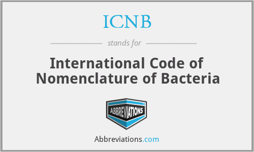 ICNB - International Code of Nomenclature of Bacteria