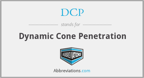 DCP - Dynamic Cone Penetration