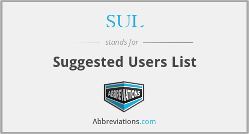 SUL - Suggested Users List