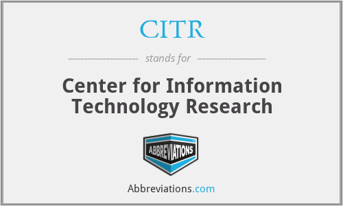 CITR - Center for Information Technology Research