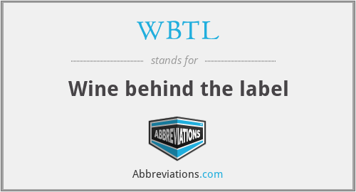 WBTL - Wine behind the label