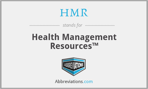 HMR - Health Management Resources™