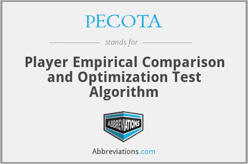 PECOTA - Player Empirical Comparison and Optimization Test Algorithm