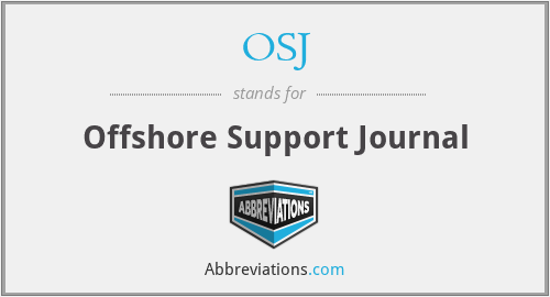 OSJ - Offshore Support Journal