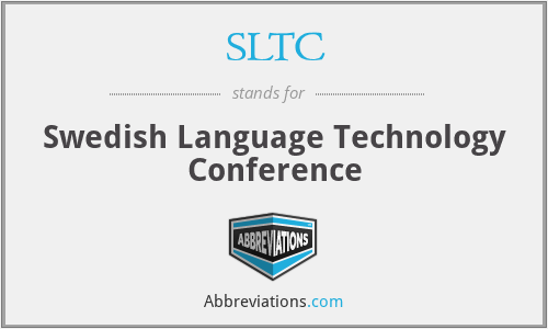 SLTC - Swedish Language Technology Conference