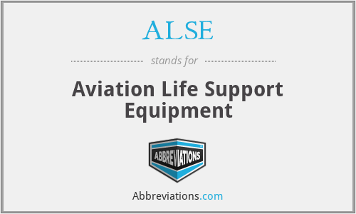 ALSE - Aviation Life Support Equipment
