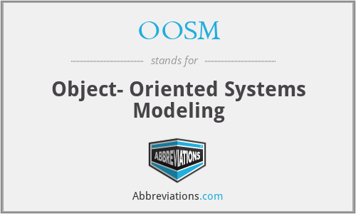 OOSM - Object- Oriented Systems Modeling