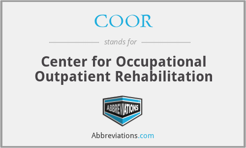 COOR - Center for Occupational Outpatient Rehabilitation