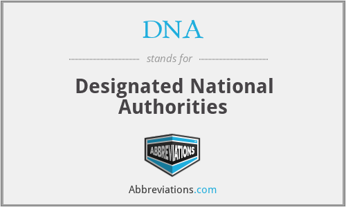 DNA - Designated National Authorities