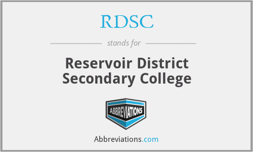 RDSC - Reservoir District Secondary College