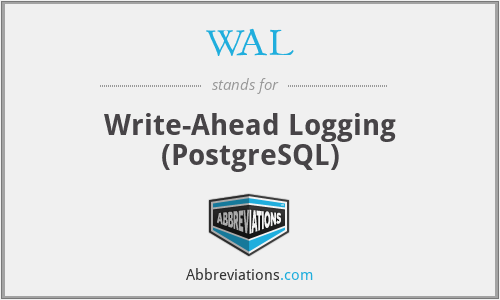 WAL - Write-Ahead Logging (PostgreSQL)