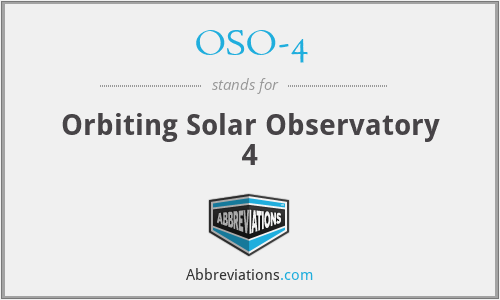 OSO-4 - Orbiting Solar Observatory 4