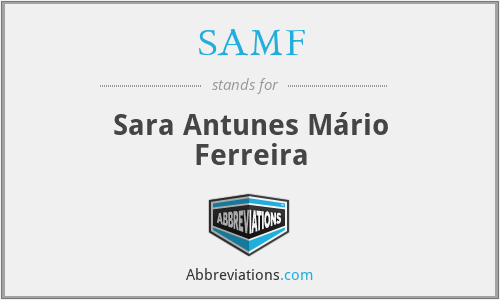 SAMF - Sara Antunes Mário Ferreira