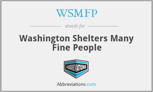 WSMFP - Washington Shelters Many Fine People
