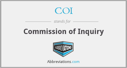 COI - Commission of Inquiry