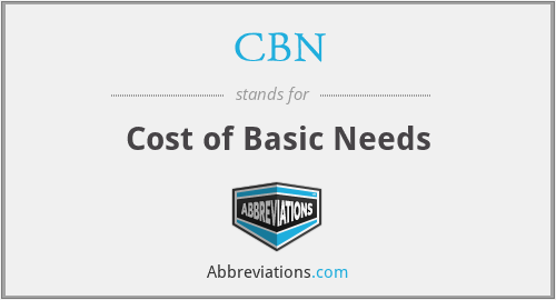 CBN - Cost of Basic Needs