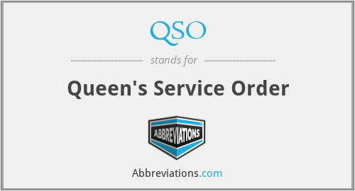 QSO - Queen's Service Order