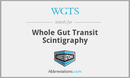 WGTS - Whole Gut Transit Scintigraphy