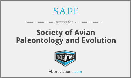 SAPE - Society of Avian Paleontology and Evolution