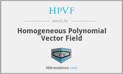 HPVF - Homogeneous Polynomial Vector Field