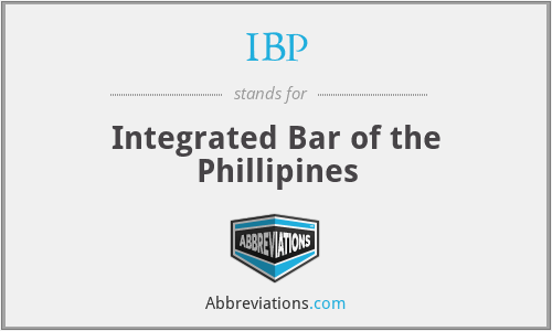IBP - Integrated Bar of the Phillipines