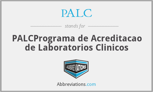 PALC - PALCPrograma de Acreditacao de Laboratorios Clinicos