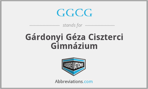 GGCG - Gárdonyi Géza Ciszterci Gimnázium