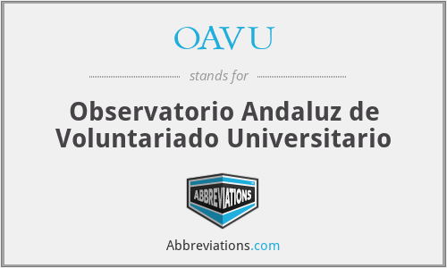 OAVU - Observatorio Andaluz de Voluntariado Universitario