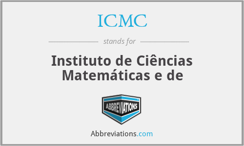 ICMC - Instituto de Ciências Matemáticas e de