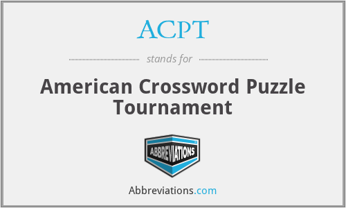 ACPT - American Crossword Puzzle Tournament