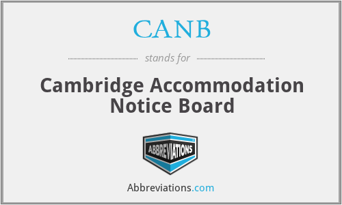 CANB - Cambridge Accommodation Notice Board