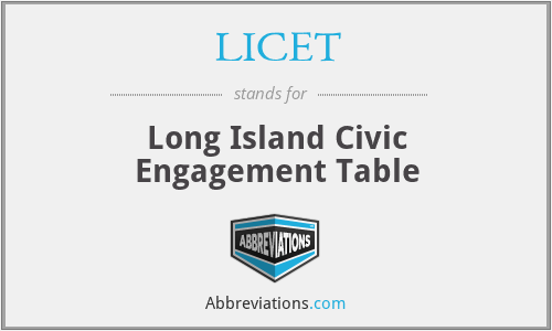 LICET - Long Island Civic Engagement Table