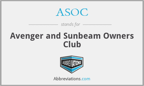 ASOC - Avenger and Sunbeam Owners Club
