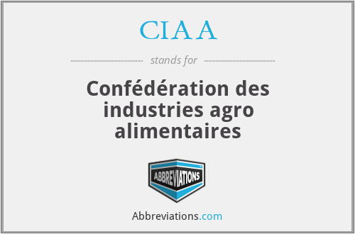 CIAA - Confédération des industries agro alimentaires