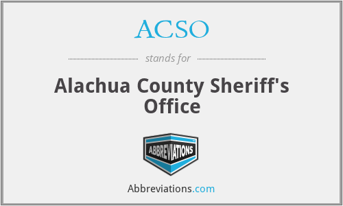 ACSO - Alachua County Sheriff's Office